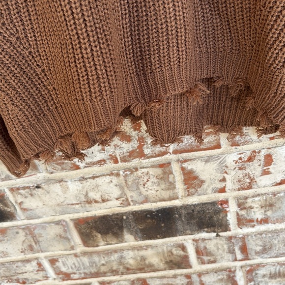 Rue 21+ Camel Color Ribbed Knit V-Neck Button Sweater - Picture 7 of 9